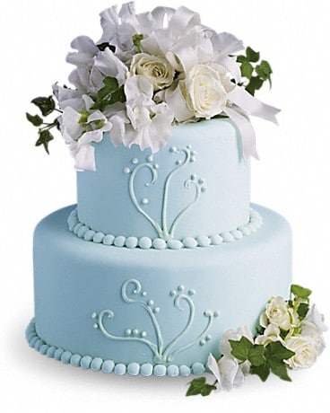 Sweet Pea and Roses Cake Decoration Specialty Arrangement