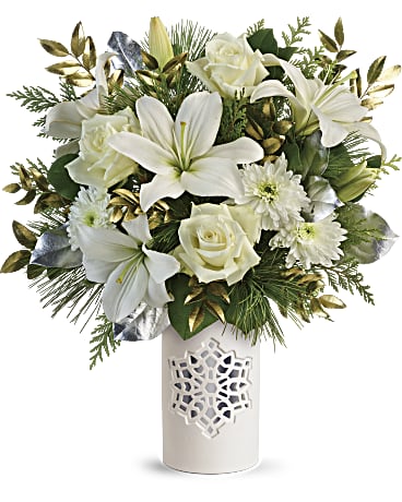 Teleflora's White Snowflake Bouquet 