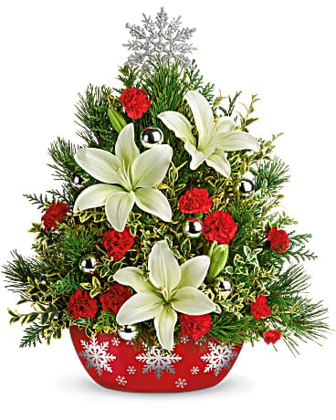 Teleflora's Shimmering Snowflakes Tree