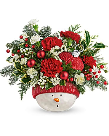 Teleflora's Snowman Ornament Bouquet