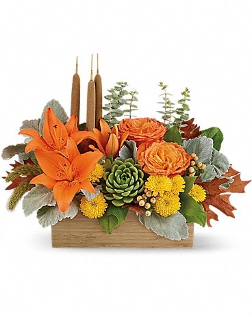 Teleflora's Fall Bamboo Garden Flower Arrangement