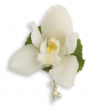 Shimmering Pearls Boutonniere  Boutonniere