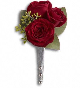 King's Red Rose Boutonniere in Kentwood LA, Glenda's Flowers & Gifts, LLC