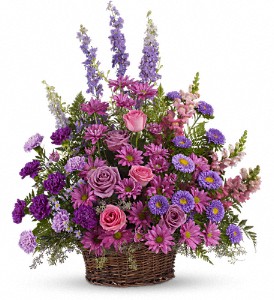 Gracious Lavender Basket in Kentwood LA, Glenda's Flowers & Gifts, LLC