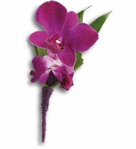 Perfect Purple Orchid Boutonniere in Kentwood LA, Glenda's Flowers & Gifts, LLC