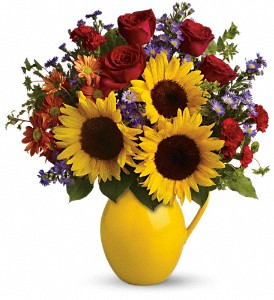 Teleflora's Sunny Day Pitcher of Joy in Kentwood LA, Glenda's Flowers & Gifts, LLC
