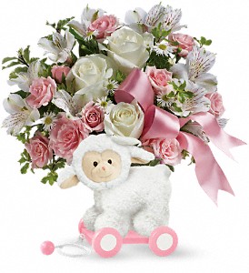 Teleflora's Sweet Little Lamb - Baby Pink in Kentwood LA, Glenda's Flowers & Gifts, LLC