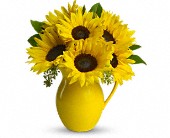 Teleflora's Sunny Day Pitcher of Sunflowers in Kentwood LA Glenda's Flowers & Gifts, LLC